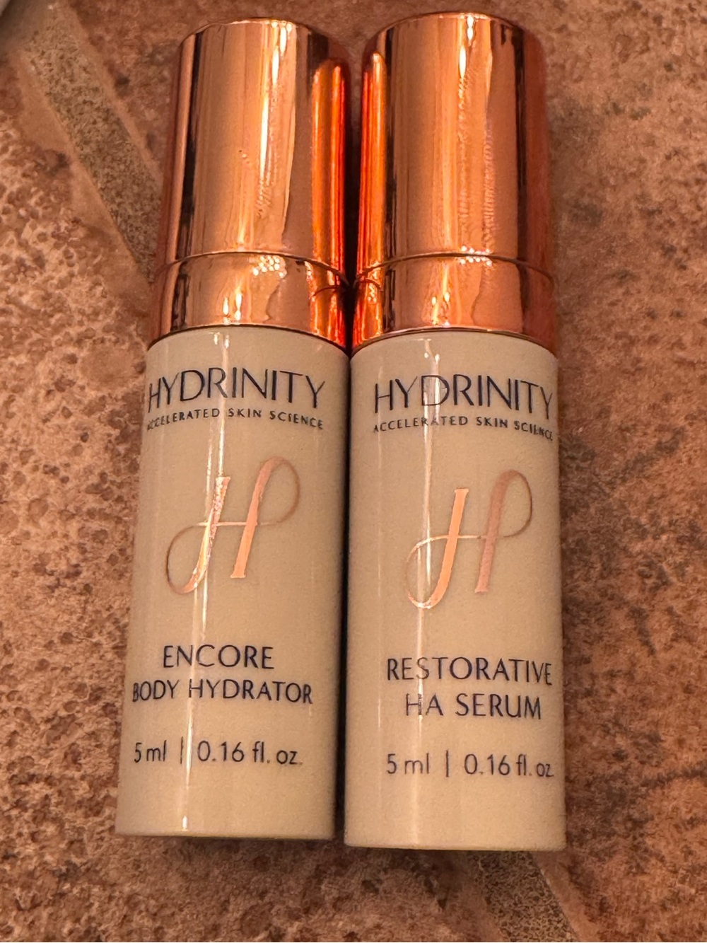 FREE Hydrinity Encore Body Hydrator & Restorative HA Serum — Rose Gold Caps